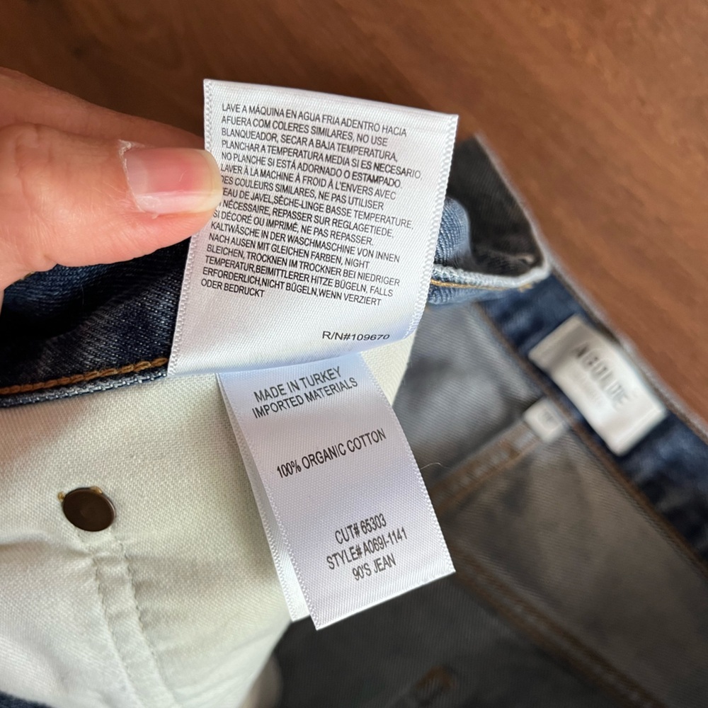 Agolde Blue Straight Leg Jeans - Picture 6 of 8